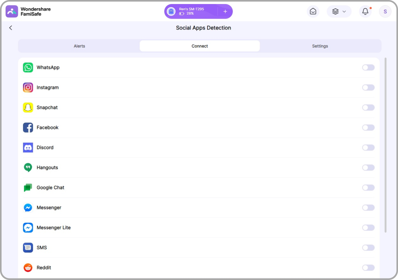 Social Media App Monitoring